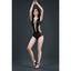 Moonlight Lingerie Criss Cross Cut Out Lace Body Black One Size Moonlight Lingerie