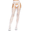 Leg Avenue Heart Net Suspender Tights White Leg Avenue