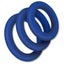 Zolo Extra Thick Silicone Cock Rings 3 Pack Blue