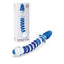 Adam & Eve Twisted Love Glass Dildo Double Ended Glass Dong 9.5 Inch Clear / Blue Adam & Eve