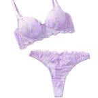 Lace Bra Set Purple M LOVVA