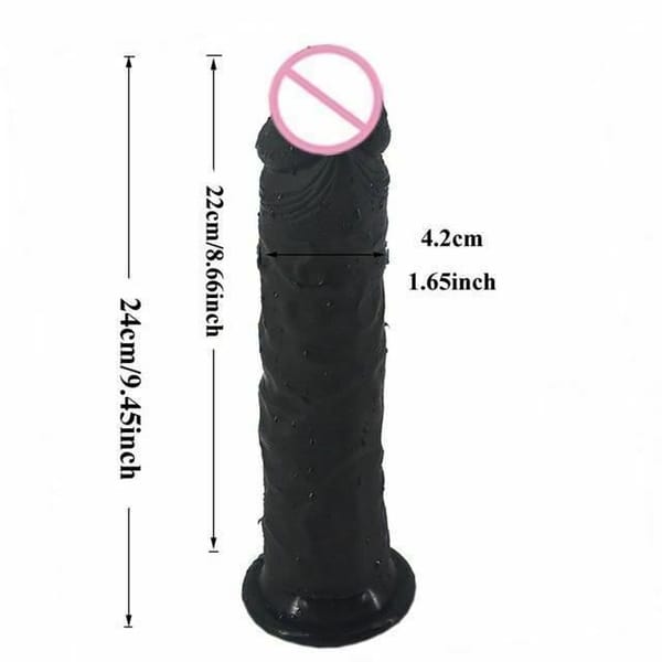 House Of Dasein Large Silicone Dildo 24cm Black Secondary image