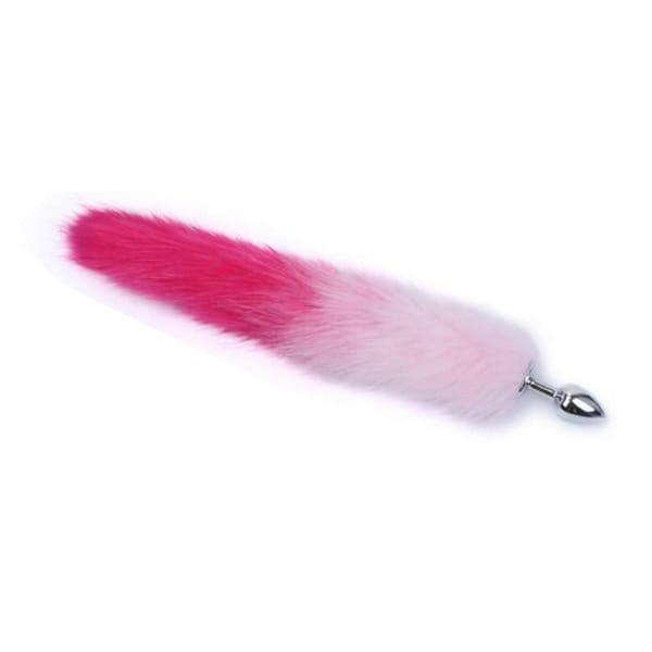 House Of Dasein Faux Fur Rainbow Tail Anal Plug Pink Secondary image