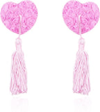 Luxury Self Adhesive Heart Nipple Tassels Pink 2 Piece LOVVA