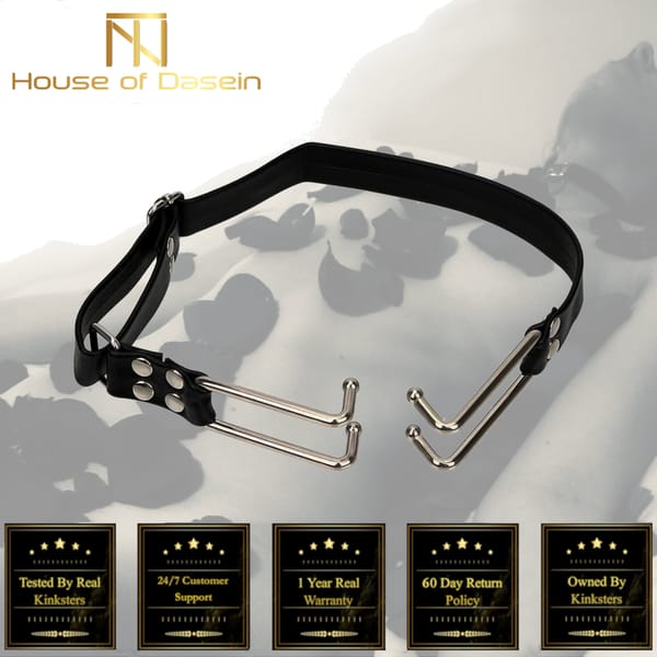 House Of Dasein Open Mouth Hook Gag Head Harness Black House of Dasein