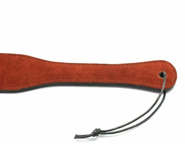 House of Dasein Brown Leather Suede Spanking Paddle Secondary image
