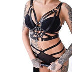 House Of Dasein Triple Ring Body Harness Black House of Dasein