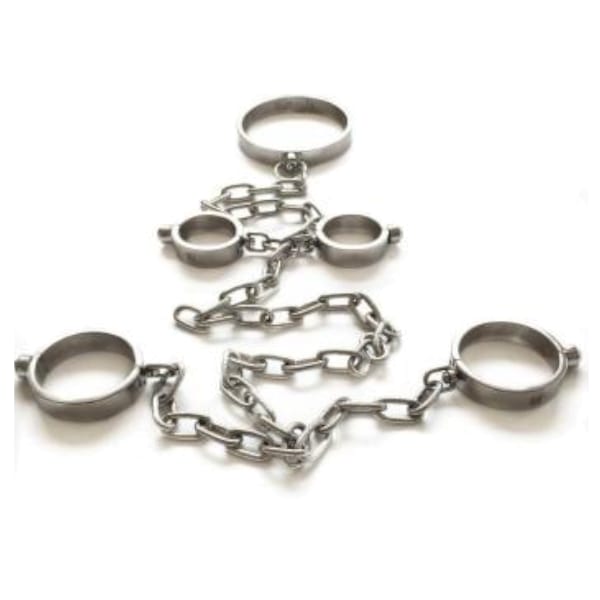 House of Dasein BDSM Stainless Steel Locking Restraint Set House of Dasein