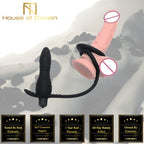 House Of Dasein Cock Ring Anal Vibrator Butt Plug Silicone Prostate Massager House of Dasein