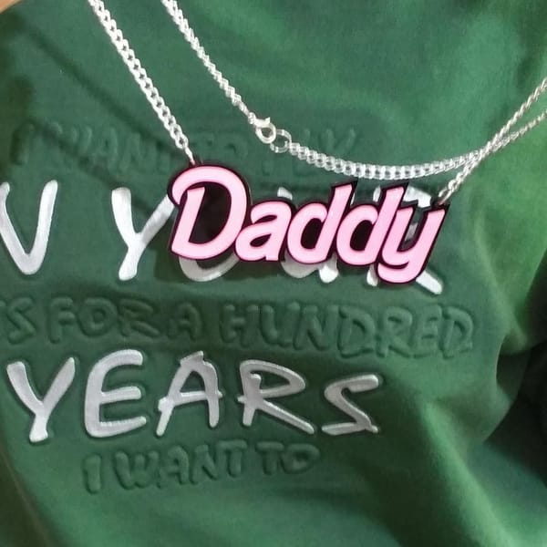 House Of Dasein Daddy Statement Necklace DDLG Jewellery Silver Daddy Secondary image