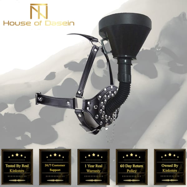 House of Dasein Funnel Gag Head Harness Black House of Dasein