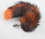 House of Dasein Faux Fur Fox Tail Anal Plug Orange House of Dasein