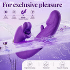 3 in 1 Tongue Licking G Spot Vibrator Purple LOVVA
