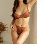 Ultra Thin Lace Bra Brown XL LOVVA
