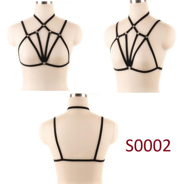 House Of Dasein Pentagram Body Harness Bondage Cage Bra Secondary image