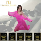 House Of Dasein Pink Full Body Silk Stocking House of Dasein