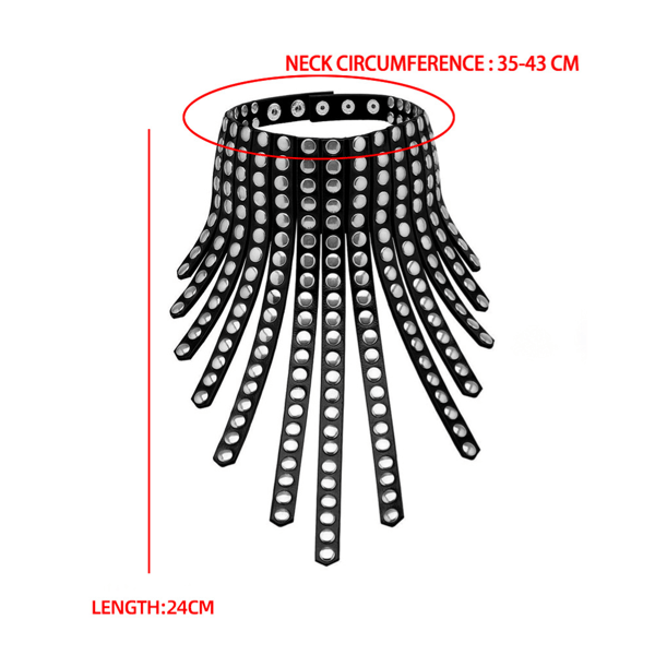 House of Dasein Punk Ring Choker Black Secondary image