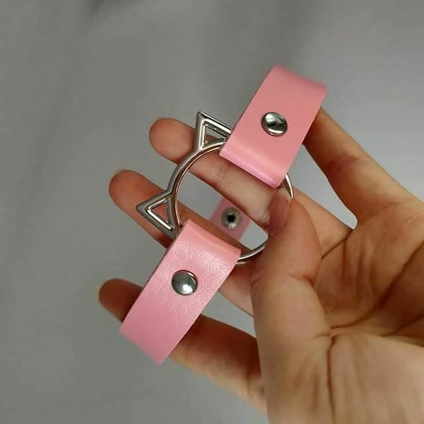 House of Dasein Harajuku Kitten Choker Collar Pink Secondary image
