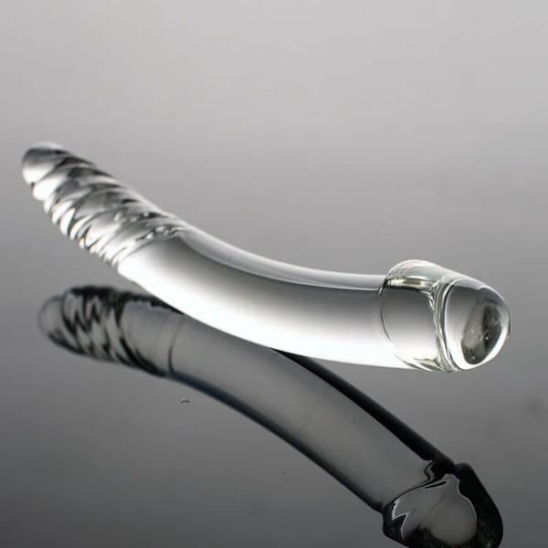 House Of Dasein Black Wolf Pyrex Glass Dildo With Crystal Anal Butt Plug House of Dasein