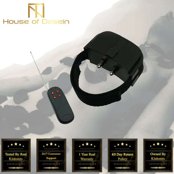 House Of Dasein Electric Shock Cock Ring Vibrator BDSM Electro Bondage Black House of Dasein