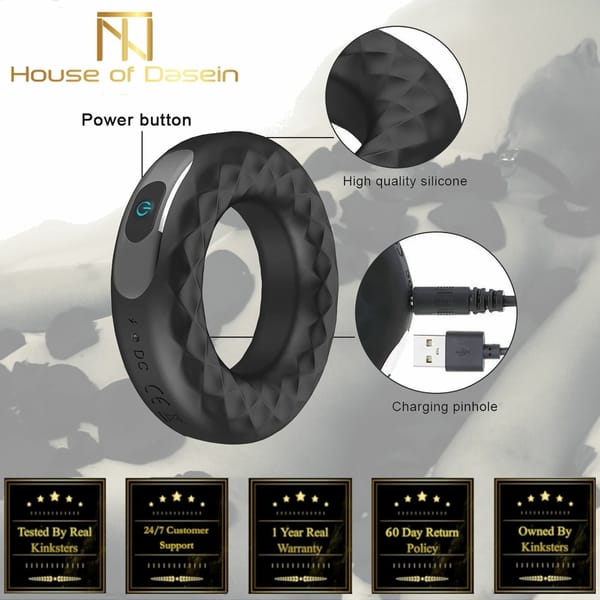 House Of Dasein Rechargeable Vibrating Cock Ring House of Dasein