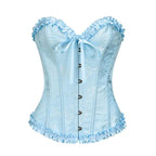 Elosung Floral Overbust Corset Blue S Elosung