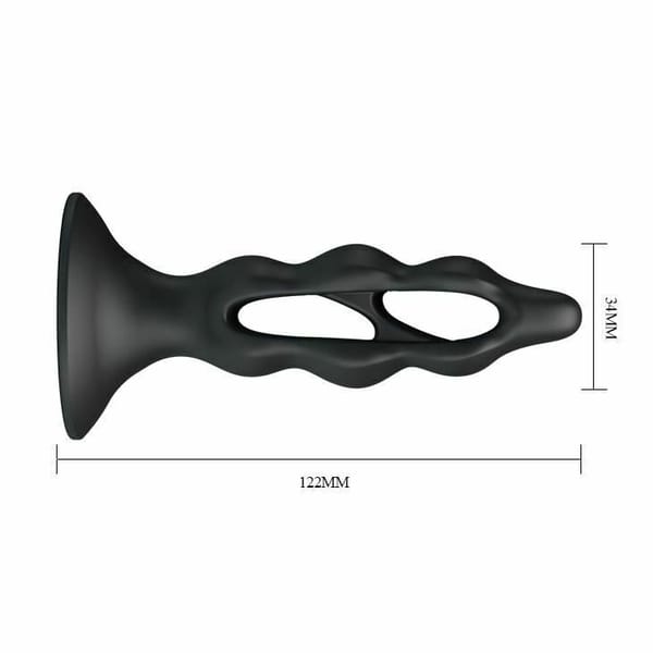 House of Dasein Silicone Suction Cup Anal Plug & Prostate Massager Black House of Dasein