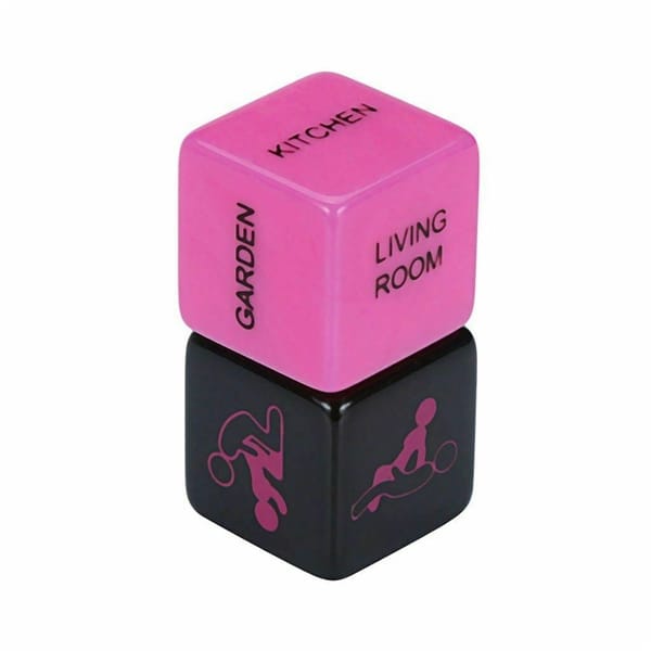 House of Dasein Adult Game Dice Set Black Pink 2 Piece Secondary image