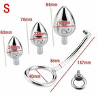 House Of Dasein Stainless Steel Butt Plug & Penis Ring L House of Dasein