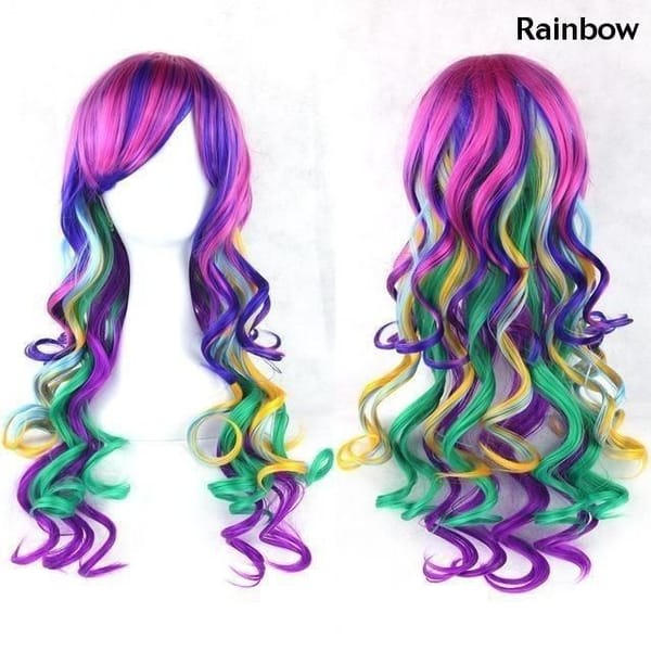House Of Dasein Long Cotton Candy Wig Rainbow Secondary image