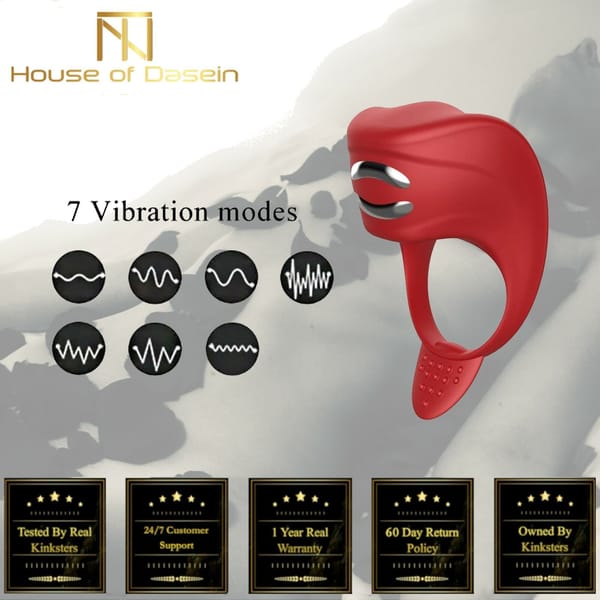 House of Dasein Rechargeable Electro Cock Ring Red House of Dasein