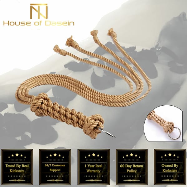 House of Dasein Handmade Shibari Rope Flogger Secondary image