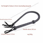 House of Dasein Genuine Leather Whip Black 121cm House of Dasein