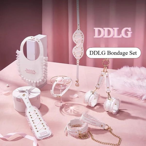 House Of Dasein DDLG Bondage Set Lace Shackles Foot Cuffs Handcuffs Mouth Gag House of Dasein