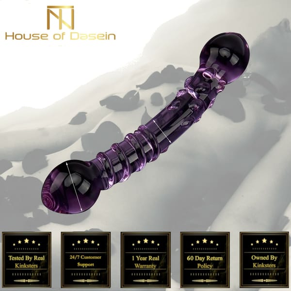 House Of Dasein Double Ended Purple Glass Spiral Dildo Purple House of Dasein