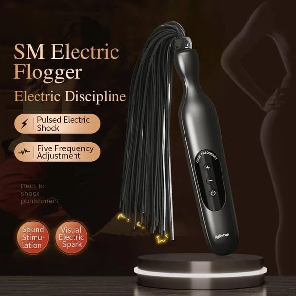 House Of Dasein Electric BDSM 5 Level Stimulation Flogger Secondary image