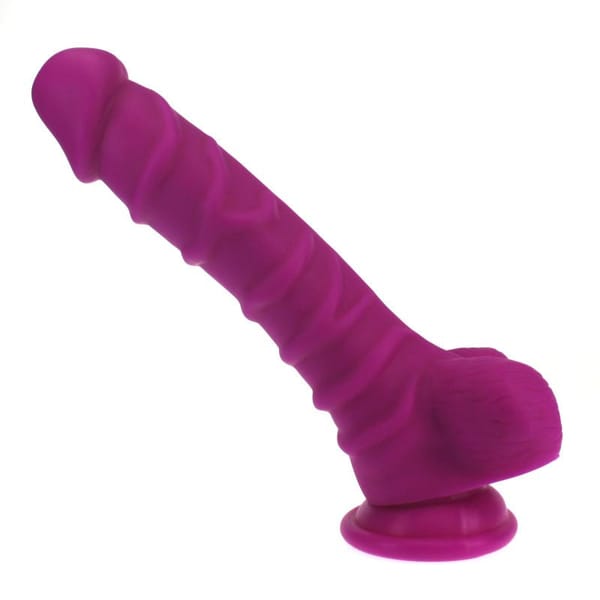 X-MEN Realistic Dildo With Ridged Shaft & Balls Purple X-MEN