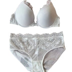 Front Closure Lace Bra Set White S LOVVA