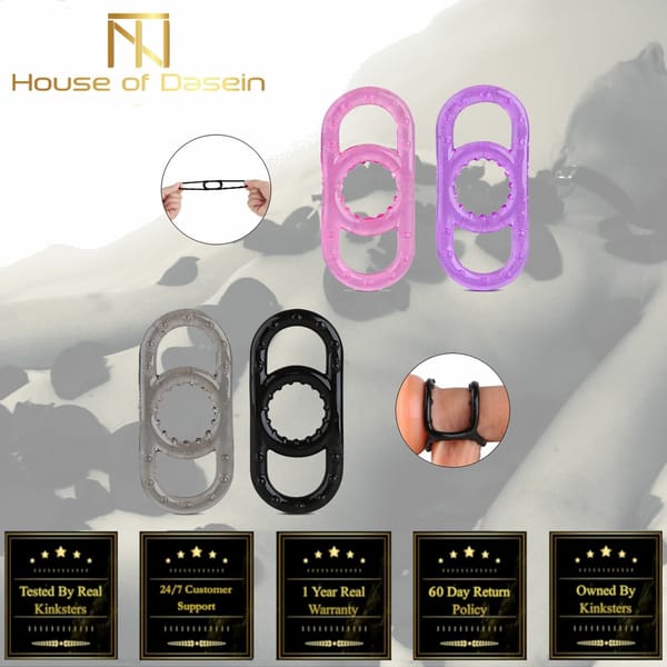 House of Dasein Stretch Silicone Cock & Ball Ring Grey House of Dasein