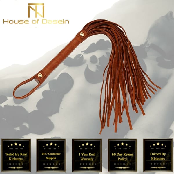House of Dasein Leather Flogger Brown House of Dasein