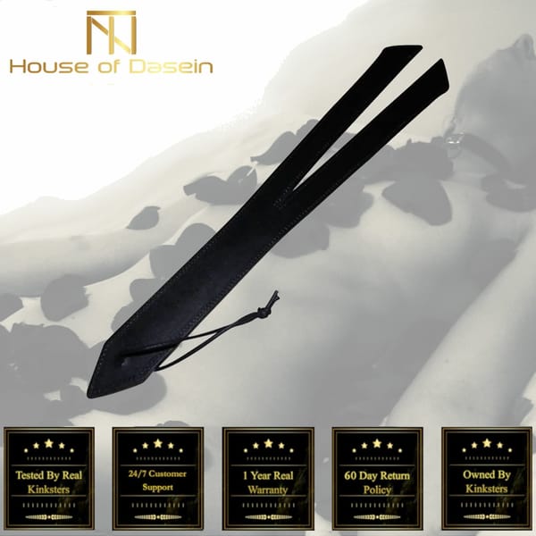House of Dasein Devil Split Spanking Paddle Black House of Dasein