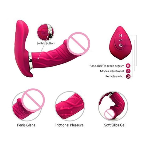 House Of Dasein Wireless Butterfly Wearable Vibrator With Remote Control Pink House of Dasein