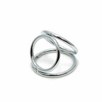 House of Dasein Triple Stainless Steel Cock & Ball Ring Silver S House of Dasein