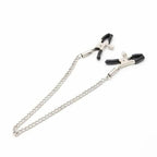House of Dasein Metal Nipple Clamps With Chain Black House of Dasein