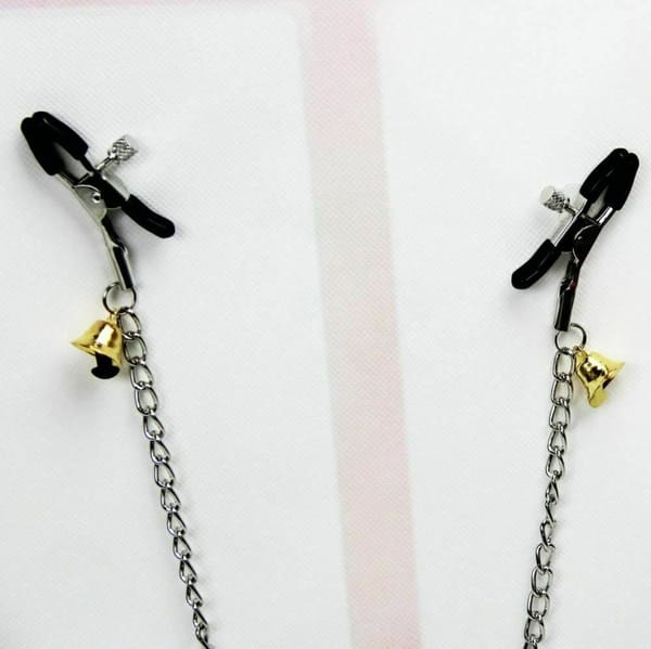 House of Dasein Nipple Clamps With Long Chain Black House of Dasein