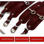 House of Dasein Genuine Leather Bondage Kit With Kitten Mask & Leash Silver House of Dasein