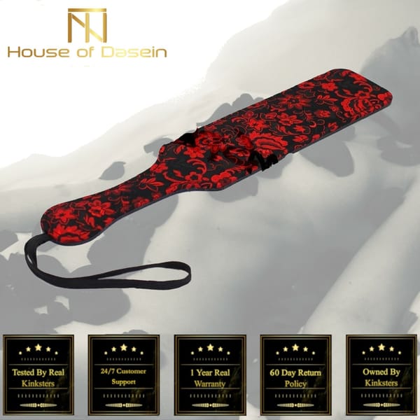 House of Dasein Floral Spanking Paddle Red House of Dasein