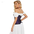 House Of Dasein Floral Lace Overbust Corset Purple S House of Dasein