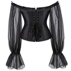 House Of Dasein Ruffled Gothic Overbust Corset XS House of Dasein