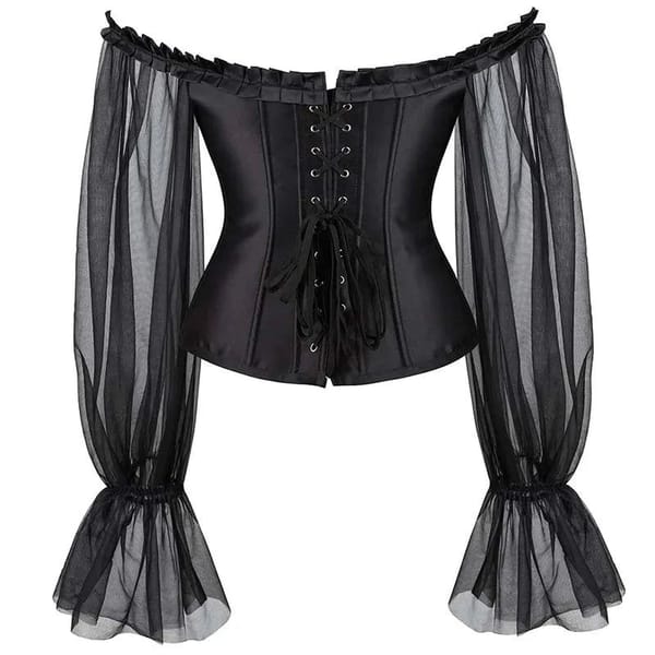 House Of Dasein Ruffled Gothic Overbust Corset XS House of Dasein